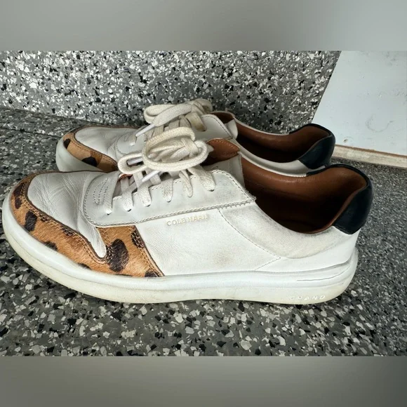 Cole Haan Women's White and Brown Sneakers - Picture 4 of 10